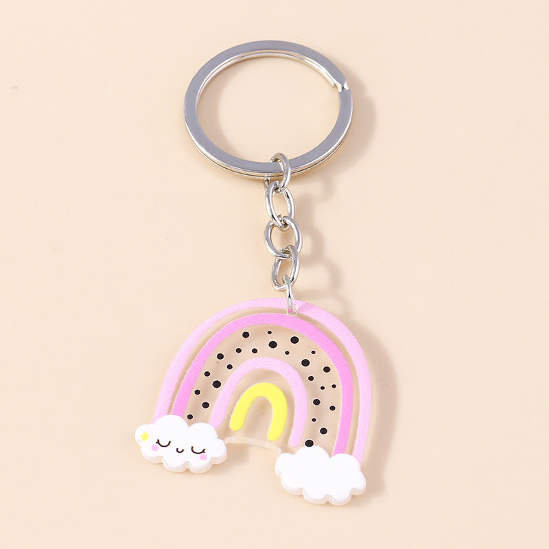 Venta al por mayor Llavero acrílico del arco iris